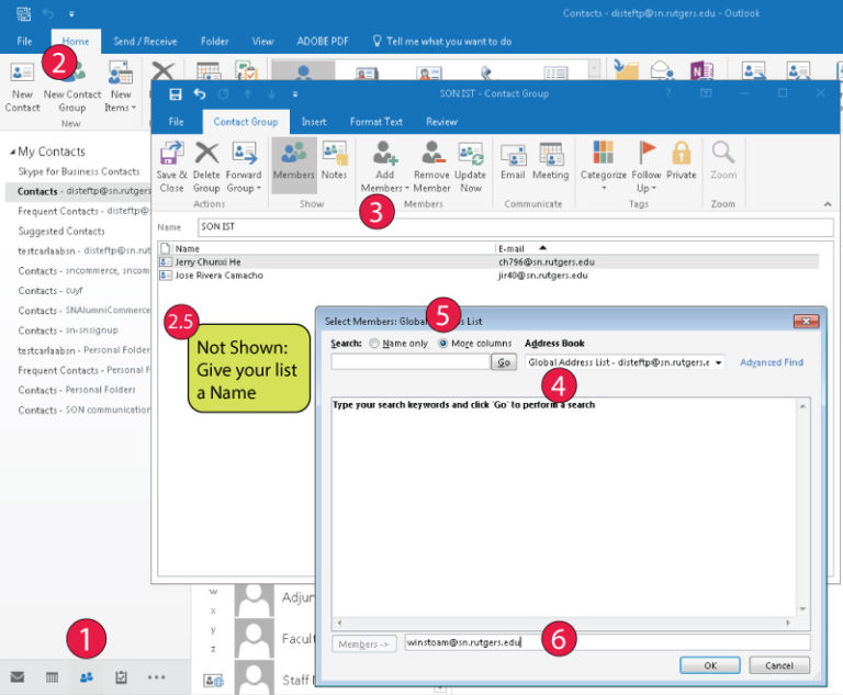 how to create an email group in outlook 365