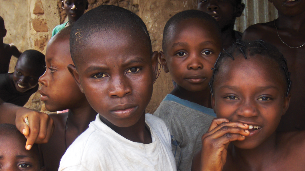 In Nigeria, children attend a community health event.