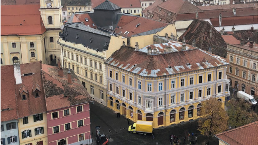 Street scene in Romania.