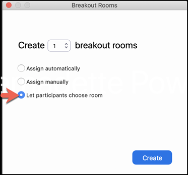 Zoom breajout Room Creation screenshot