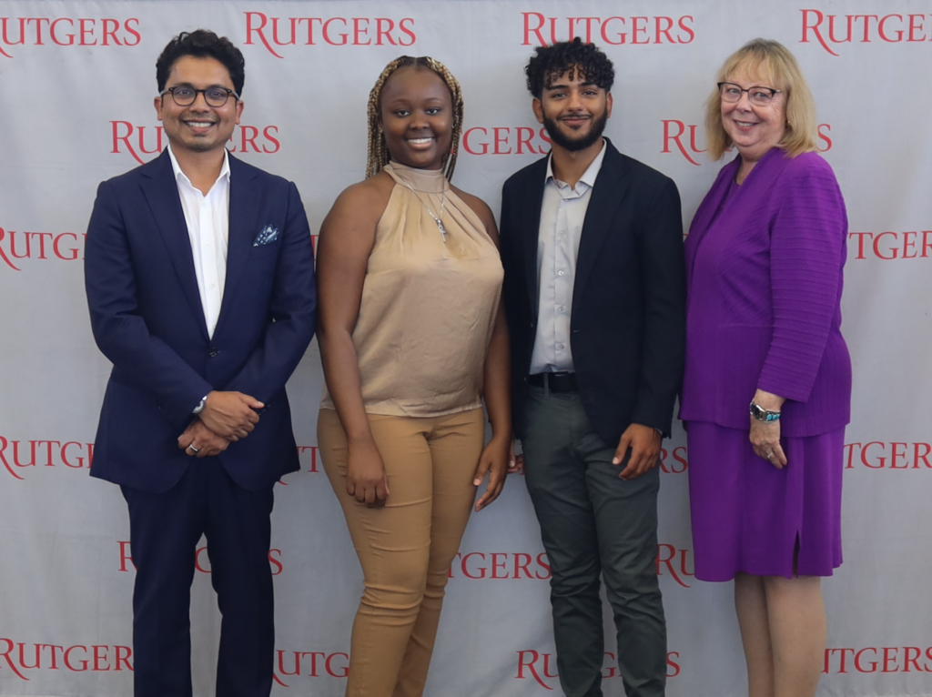 Hafiz Sikder (founder of Axiom REACH), Widnie Fadael (scholar), Mark Kaldes (scholar), Linda Flynn (dean of the School of Nursing)