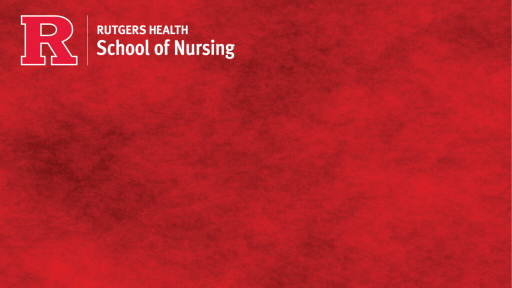 Rutgers School of Nursing Red Background