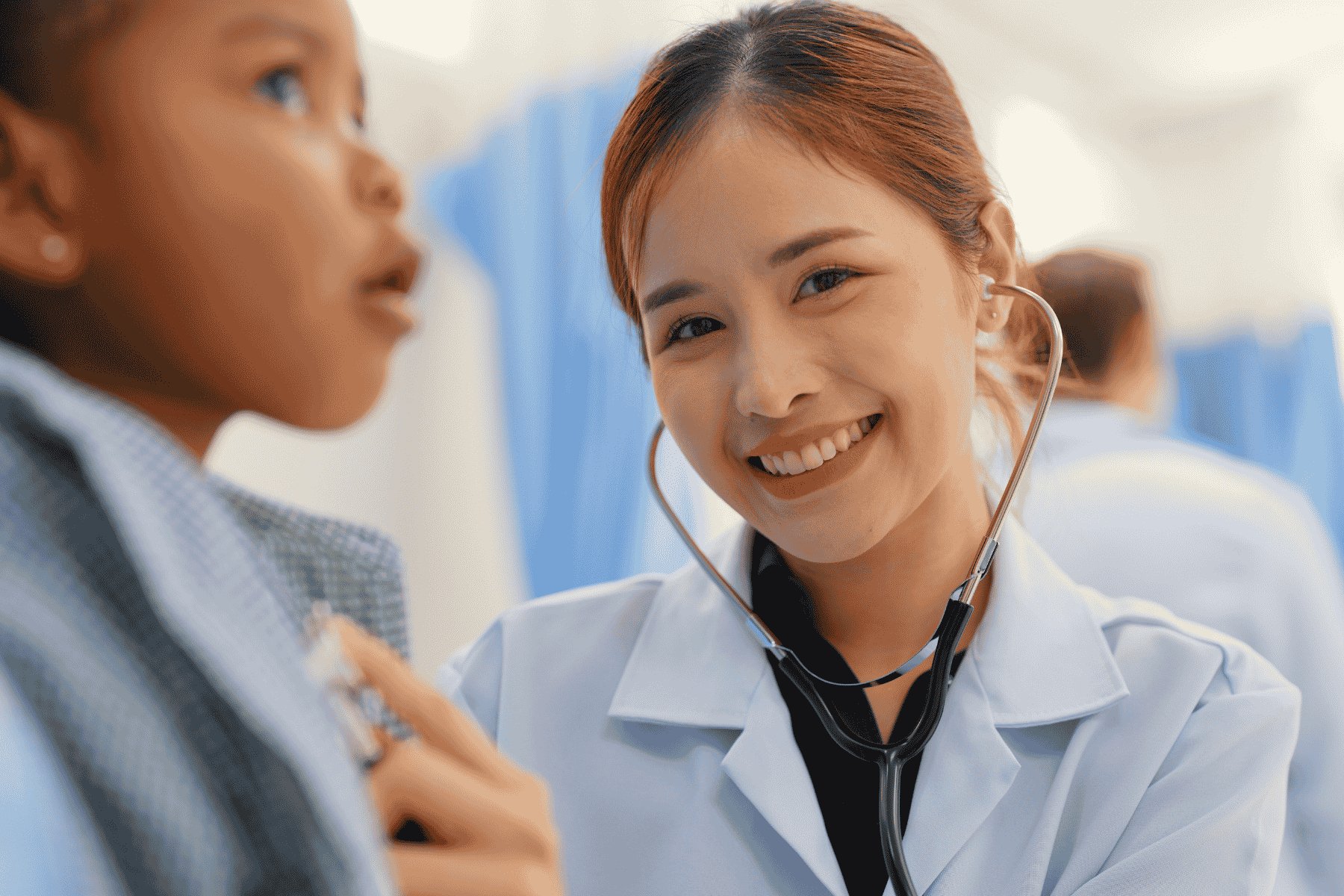 School nurse with patient